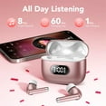 thumbnail image 4 of Wireless Ear Buds, Earbuds Bluetooth 5.3 Headphones 60H Playtime LED Display, HiFi Stereo Sound Waterproof in-Ear Earphones with 4 Microphone Fits for Android and iPhone, 4 of 5