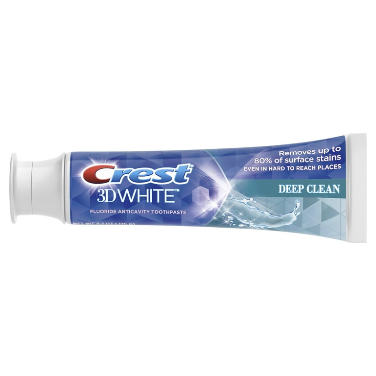 Crest 3D White, Whitening Toothpaste Deep Clean, 4.1 oz - Walmart.com