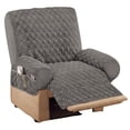 thumbnail image 1 of Funda para sillón reclinable Collections Etc., acolchada en forma de diamante con bolsillo, 1 of 2