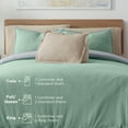 thumbnail image 4 of Vellux Jersey Knit 2-Piece Comforter Set, Cotton Blend, Twin, Sage/Gray, 4 of 8
