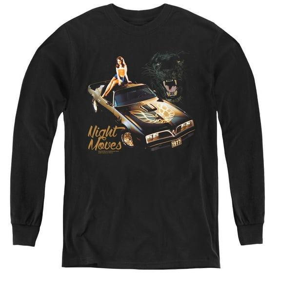 Pontiac Night Moves Youth Long Sleeve T-Shirt Tee Black