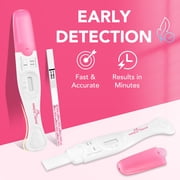 Easy@Home Pregnancy Test Kit - 6 Sticks + 12 Strips, Curved Handle - Early hCG Detection, Reliable & Accurate Results in Minutes, Easy Home Use, Valid until Oct 15,2026