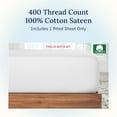thumbnail image 2 of King Size Fitted Sheet Cotton Thread Count Sateen Deep Pockets Durable Fitted Sheet Only (King ), 2 of 9
