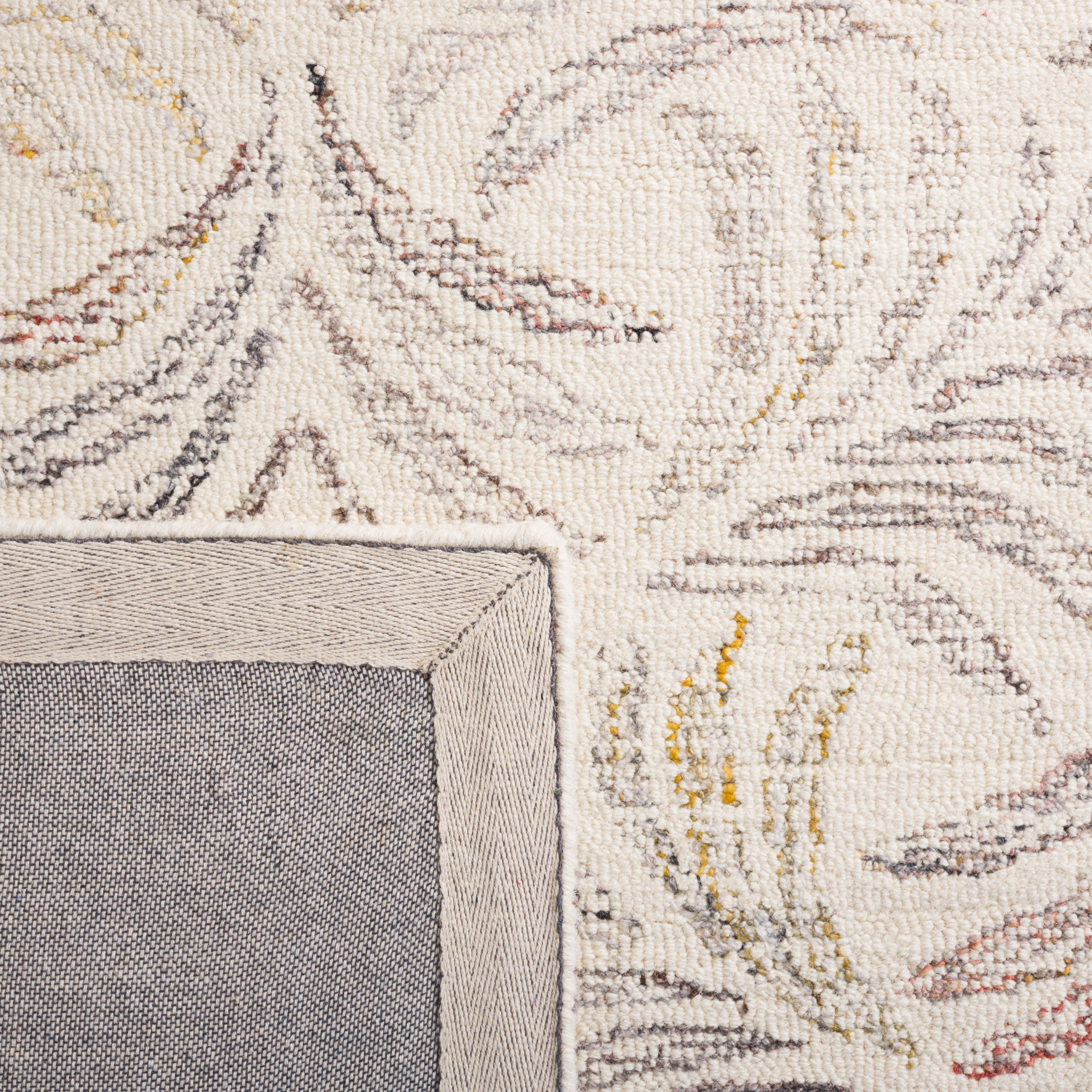 SAFAVIEH Jardin Thaddeus Leaves Area Rug, Ivory/Red, 5' x 8'