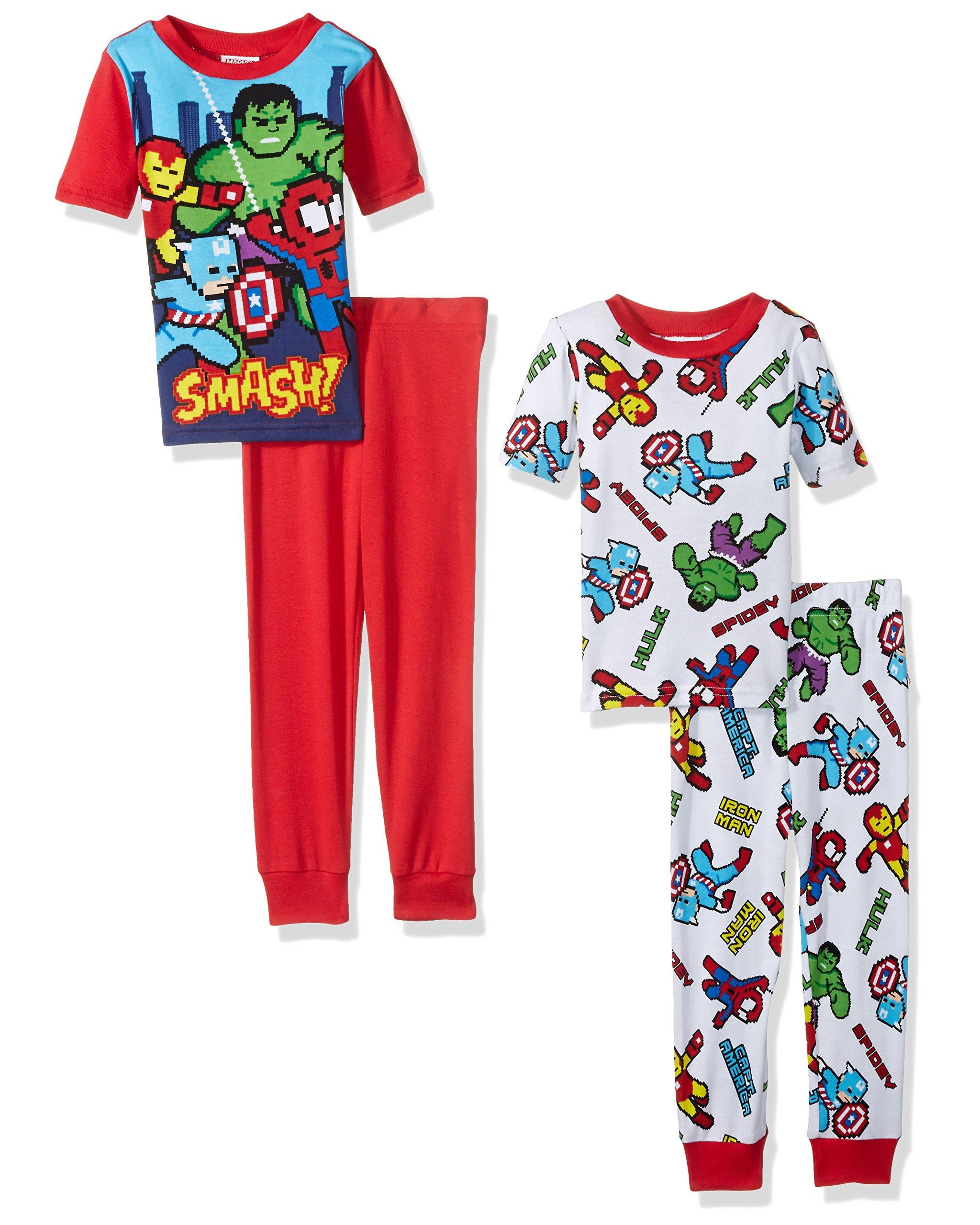 Marvel Boys' Superhero 4Piece Cotton Pajama Set Walmart Canada