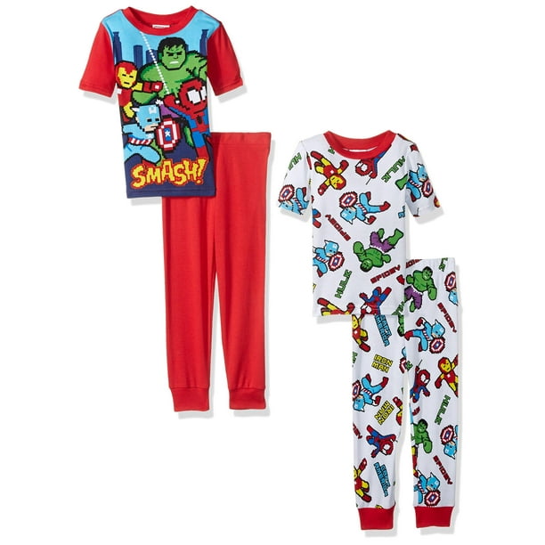 Marvel Boys 2T-4T Spidey and His  Friends 4-Piece Cotton Pajama – S&D  Kids