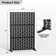 thumbnail image 7 of Poteban Outdoor Privacy Metal Screen, Decorative Partition for Balcony Patio, Fence Panels for Outside Lawn Garden, Black, 7 of 7
