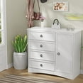 LGHM 4 Drawer Dresser W/ Door Chest Dressers for Bedroom with
