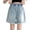 Light Blue, variant on Stretch Jean Capris, Women's Casual Cropped Denim Pants with Pockets Pull on Skinny Straight Leg Work Travel Vacation Gray M