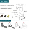 thumbnail image 6 of PTSPLLMY Wingback Chair Covers Slipcovers 2 Piece Stretch Wing Chair Covers Spandex Slipcovers Wingback Sofa Covers Armchair Covers Non-Slip Furniture Protector for Living Room Wingback Chairs, A13, 6 of 7