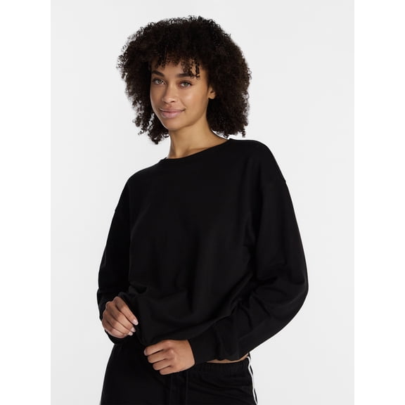 No Boundaries Sleepwear Top with Long Sleeves, Women’s XXS-3X