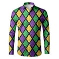 thumbnail image 4 of Mens Shirts Casual Carnival Business Long Sleeve Button Down Lapel Top with Stylish Design Comfortable Dress Shirt for Men A XXL, 4 of 4
