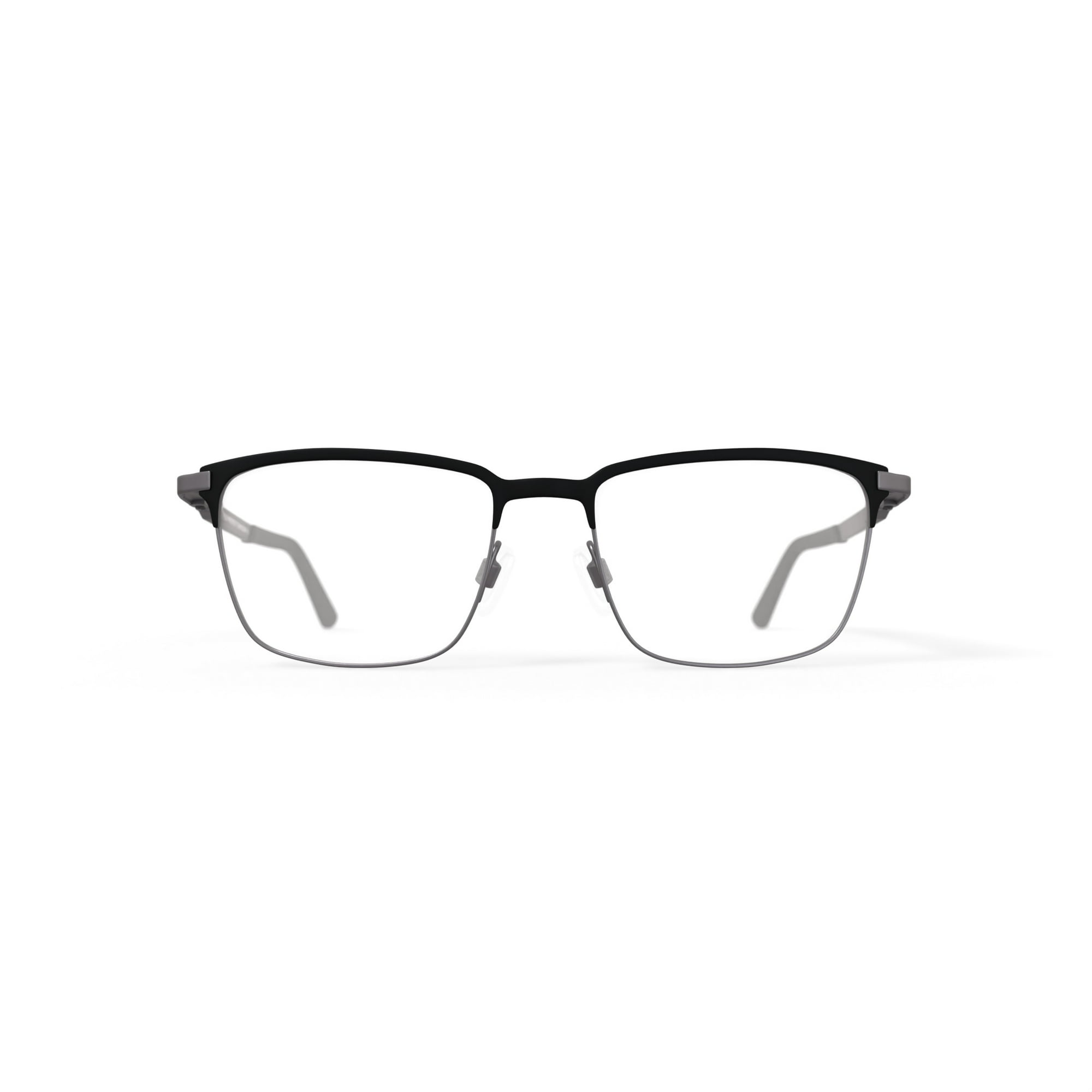 EasyClip Men's EC496 Browline Prescription Eyeglasses with Case, Black