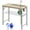 Tan, variant on Folding Fish Cleaning Table with Sinks, Portable Camping Sink Table with Faucet, Drainage Hose, Sprayer, Shelf, Drawer and Storage Basket, Outdoor Fillet Table for Picnic Beach Patio, Gray