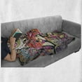 thumbnail image 6 of Urban Graffiti Soft Flannel Fleece Blanket, Wild Style Complex Creative Surreal Worlds of Graffiti Comics and Paintings, Cozy Plush for Indoor and Outdoor Use, 60" x 80", Multicolor, by Ambesonne, 6 of 6