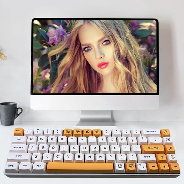 Tecla PBT para MX Switch Gaming Teclado mecánico Milk English Part (Bee) Ehuebsd Para estrenar