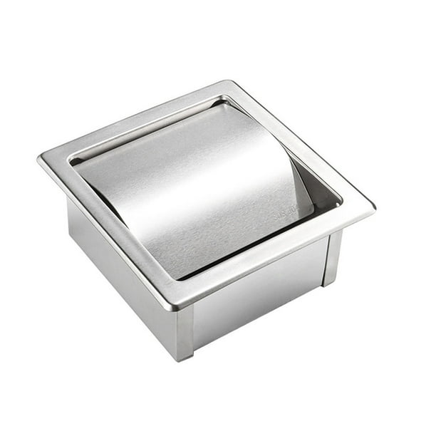 Toystoory Soporte de papel para inodoro, instalación práctica, para el hogar, Hotel, superficie lisa, sin rebabas, soporte para rollo, baño de acero Juegos de accesorios de baño Toystoory HA084501-01