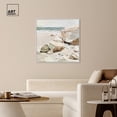 thumbnail image 3 of Rocks By The Shore Canvas Coastal Farmhouse Wall Art by Art Remedy, White Frame, 40" x 40", 3 of 7