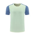 thumbnail image 2 of Xdegoge Mens Raglan Short Sleeve Color Block T Shirt Crewneck Athletic Performance Activewear Moisture Wicking Workout Gym Training Sporty Casual Fashion Base Layer Tees, 2 of 5