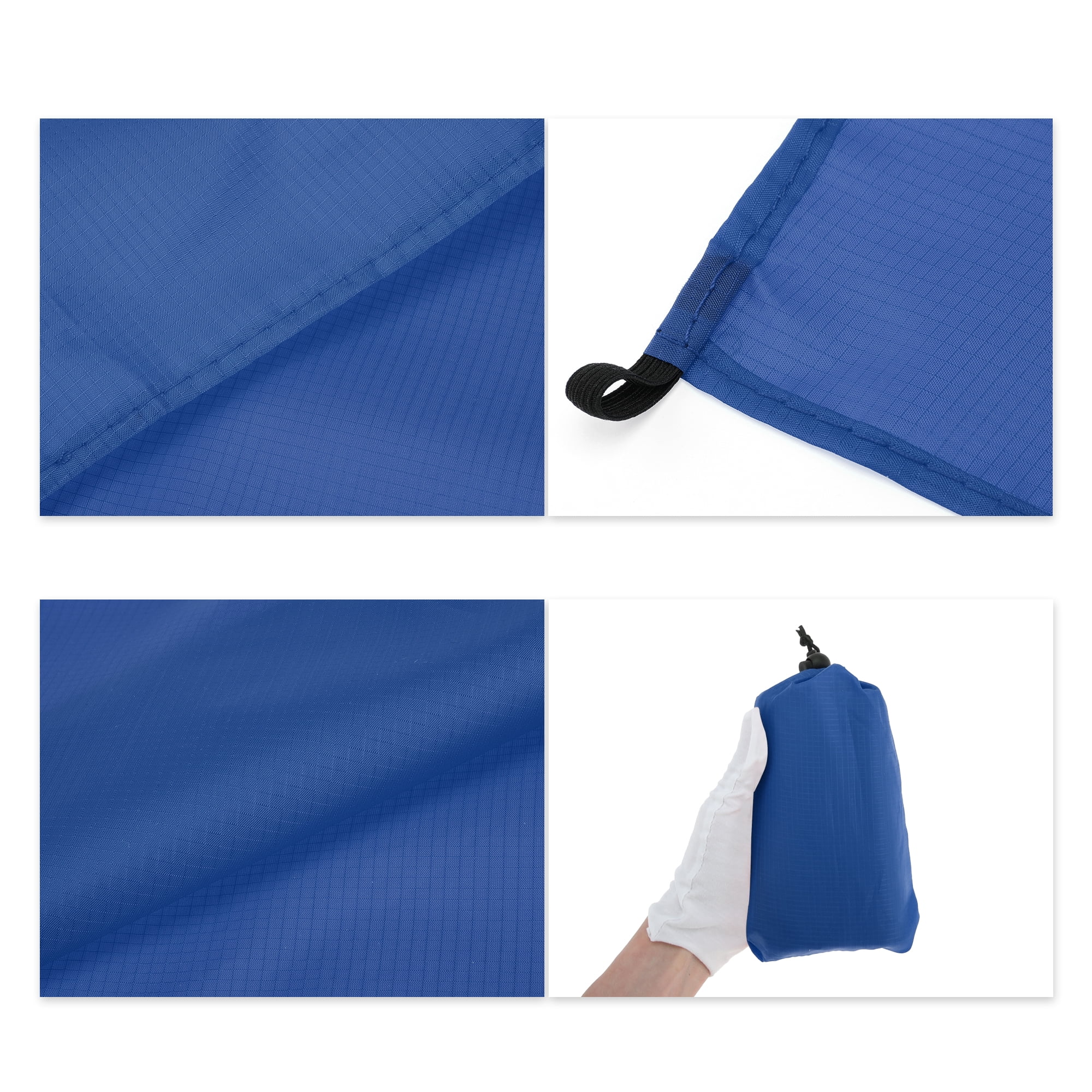 Unique Bargains Beach Blanket Beach Mat Lightweight Accessories Deep Blue 55.12"x59.06"
