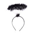 thumbnail image 3 of Diadema de ángel con halo de plumas, corona, accesorios de disfraz de ángel, accesorios para el cabello para fiesta de graduación, puesta en escena, Negro, 3 of 7