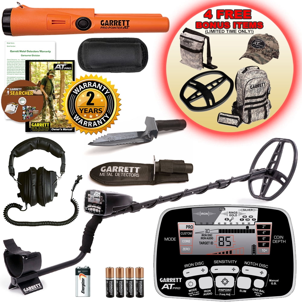 Garrett AT Pro Metal Detector Bonus Pack with ProPointer AT and Edge Digger by