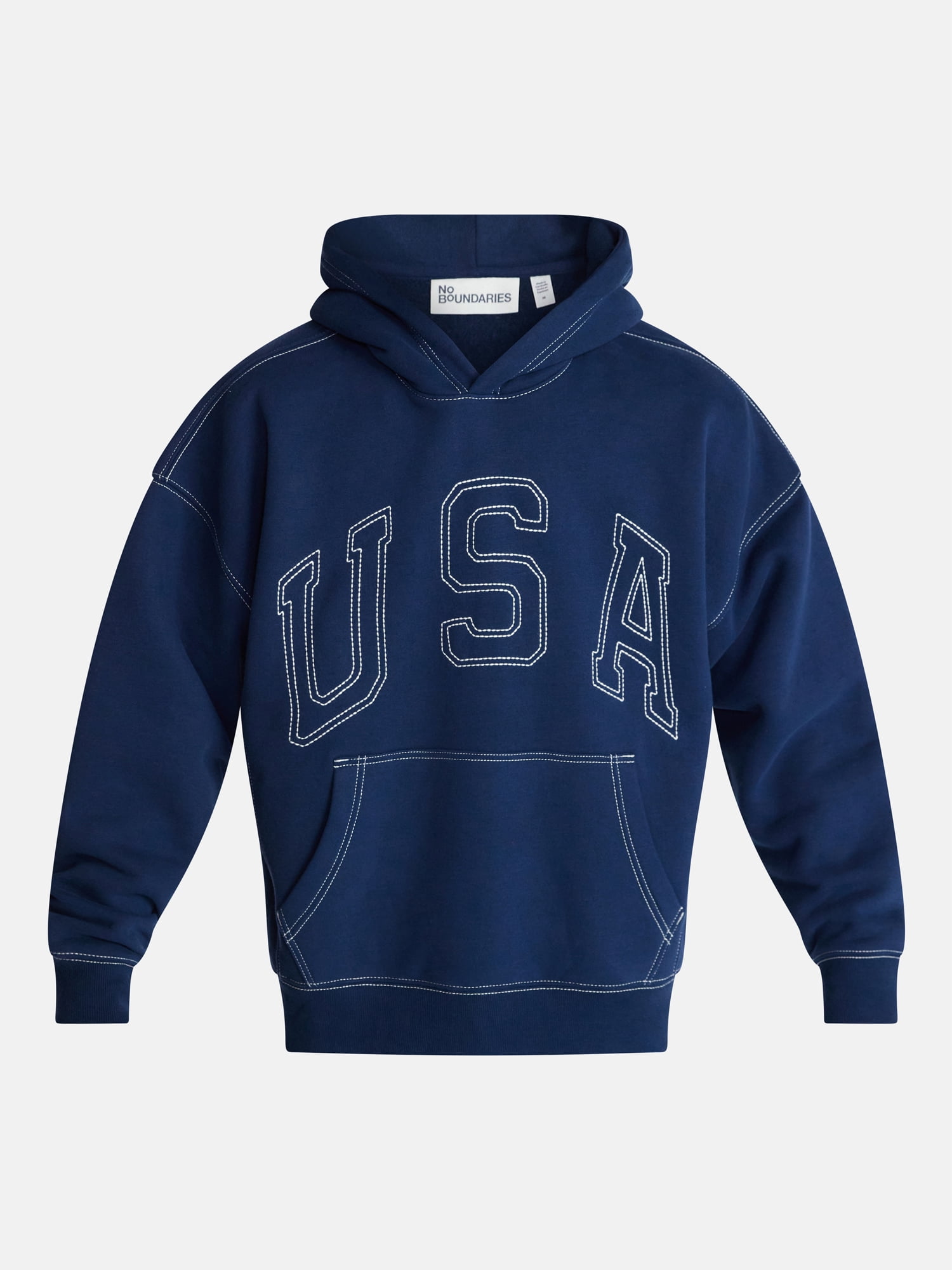USA Hooded Sweatshirt 【新品】 No Boundaries USA Hoodie with Embroidery, Men's XS-4XLT - Walmart.com