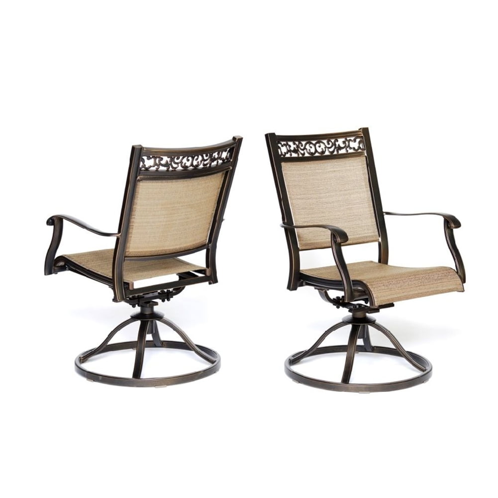 Kepooman 2-pcs Home Swivel Rocker Dining Chairs for Living Room Kitchen, Black Gold