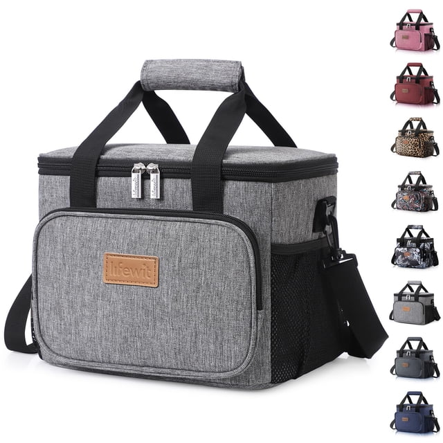 Lonchera Lifewit, grande, aislante, 9 L, color gris