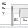 thumbnail image 3 of LUCID Mid-Rise Upholstered Headboard-Adjustable Height from 34? to 46?, Queen, Cobalt, 3 of 5