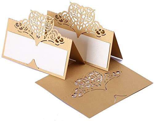 60pcs Wooden Table Name Card Holders For Wedding Center pieces Kiln Dried 