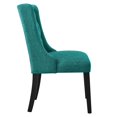 thumbnail image 3 of Baronet Button Tufted Fabric Dining Chair Teal, 3 of 7