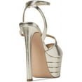 thumbnail image 5 of Steve Madden Larssa Gold Stiletto Heel Ankle Strap Peep Toe Heeled Sandals (Gold, 11), 5 of 5