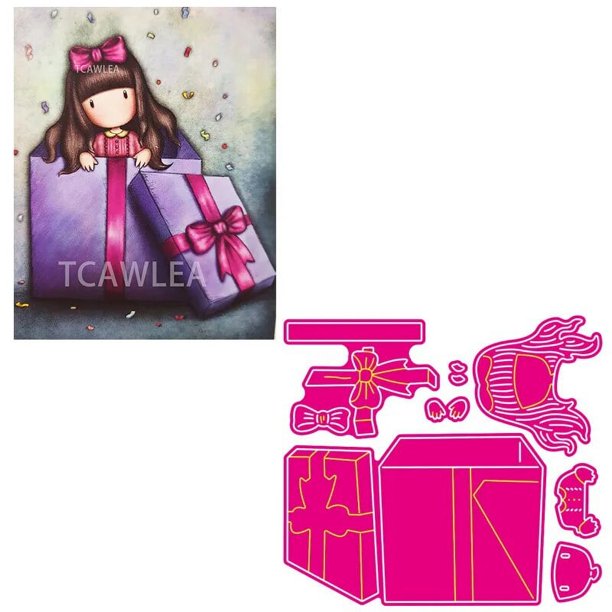 Nuevo Troqueles de corte de Metal de elfos de Navidad, troqueles de elfo para manualidades, tarjetas