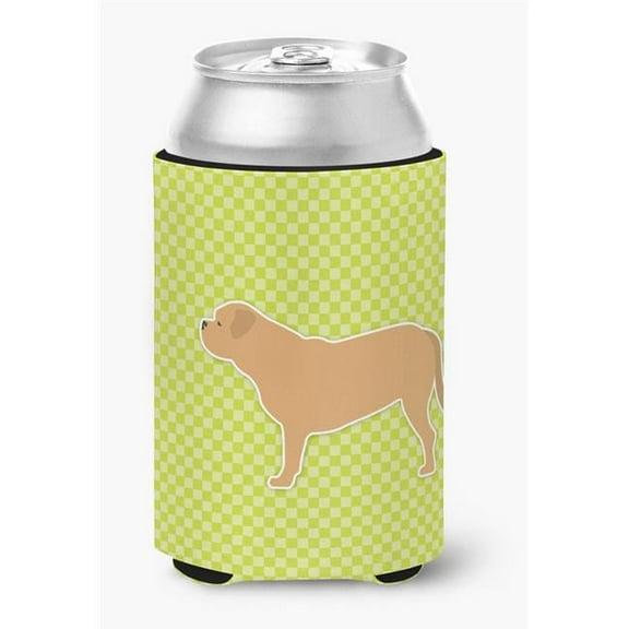 Carolines Treasures BB3870CC Dogue de Bordeaux Checkerboard Green Can or Bottle Hugger
