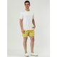 thumbnail image 4 of Pantalones cortos de playa Unique Bargains con patrón de cordón de cintura elástica de baño para hombre con forro de malla Amarillo gris 34, 4 of 6