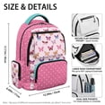 thumbnail image 7 of Pzuqiu Butterfly Polka Dot 17 Inch Backpack for Kids Girls Shoulder Bookbags Casual Laptop Backpacks with Adjustable Shoulder Strap Breathable for School Hiking Travel Age 6-18, 7 of 7