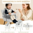 thumbnail image 4 of AILEEKISS 8 in 1 Baby High Chair, Toddler Dining Booster Seat for Eating, Chevron, 4 of 11