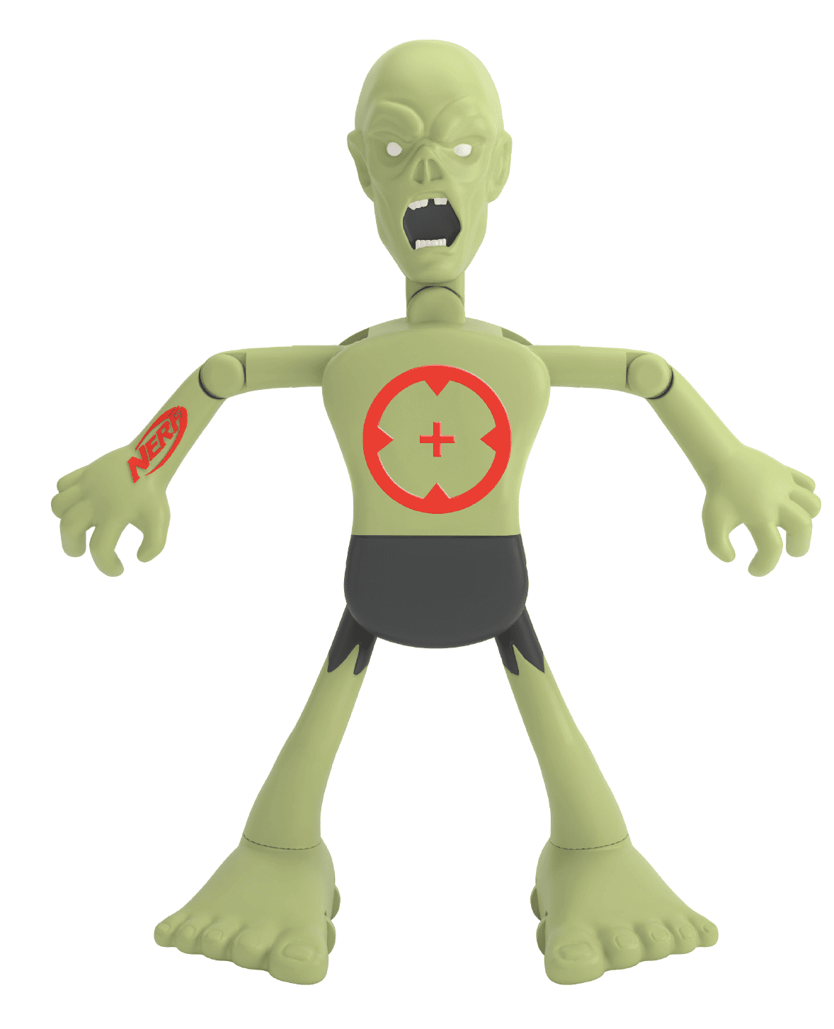 Nerf Elite Zombie Bullseye Wind-up Target for Foam Dart Blaster Play