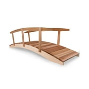 All Things Cedar Wood Garden Bridge-Size:12-ft with Side Rails