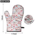 thumbnail image 6 of Pioneer Flower Floral Print Pattern Oven Mitt 2-Pack Set, Heat Resistant Kitchen Gloves, 7.7" X 12", 6 of 6