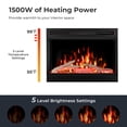 thumbnail image 5 of WAA Electric Fireplace Mantel Package Wooden Surround Firebox TV Stand Free Standing Electric Fireplace Heater,Remote Control,4 Flame Colors,12 Flame Bed Colors,5 Flame Brightness,5 Speeds,Black, 5 of 7