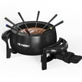 thumbnail image 5 of Sunvivi 3 QT Fondue Set, Electric Fondue Pot Set for Melting Chocolate & Cheese, 1000W Non-Stick Fondue Maker with Adjustable Temperature Control and 8 Color-Coded Forks, Ideal for Dessert & Broth, 5 of 10