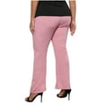 thumbnail image 4 of Diufon Womens Plus Size Pants Summer High Waist Straight Pants Casual Solid Color Pants, 4 of 4