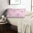 thumbnail image 6 of Fotbe pink bows Pattern Pillow Cases - Envelope Closure - Luxury, Extra Soft, Cooling Pillow Covers - Wrinkle, Fade, Stain Resistant-14"x20", 6 of 6