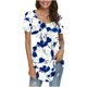 thumbnail image 2 of Fiudx Ofertas Del Día Blusa Holgada de Manga Corta con Cuello Redondo Informal Estampada a La Moda para Mujer, 2 of 6