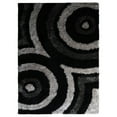thumbnail image 3 of Rugsotic Carpets Hand Tufted Shag Polyester Eco-Friendly Area Rugs - 10'x14', Rectangle, Black Beige, Plain Solid Design, High Pile Handmade Anti Skid Rugs for Living Room, Bed Room K00045, 3 of 5