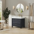 thumbnail image 4 of Leon 36" Single Bathroom Vanity in Fir Wood Black w/Lightning White Composite, 4 of 17