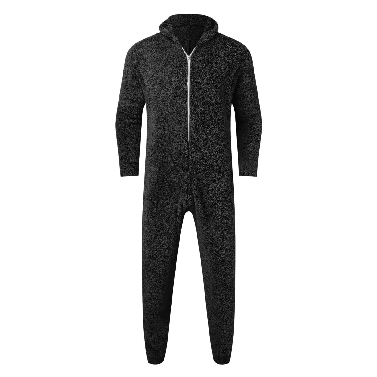OGLCCG Men's Hooded Onesie Pajamas Rompers Winter Thicken