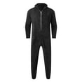 thumbnail image 4 of AOOCHASLIY Thanksgiving Day Men Tops Men Long Sleeve Hooded Jumpsuit Pajamas Casual Winter Warm Rompe Sleepwear, 4 of 5